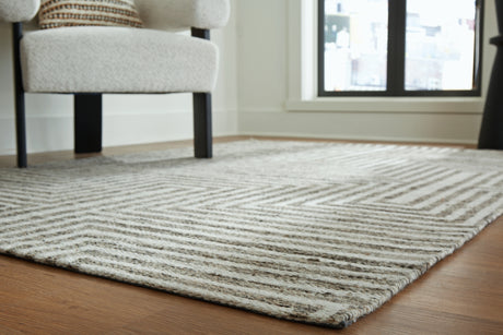 Side view of Jossen rug texture and fabric