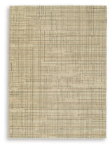 Close-up detail of Janston rug hand-tufted wool blend pile