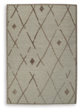 Close-up of Guyford rug's hand-tufted wool texture