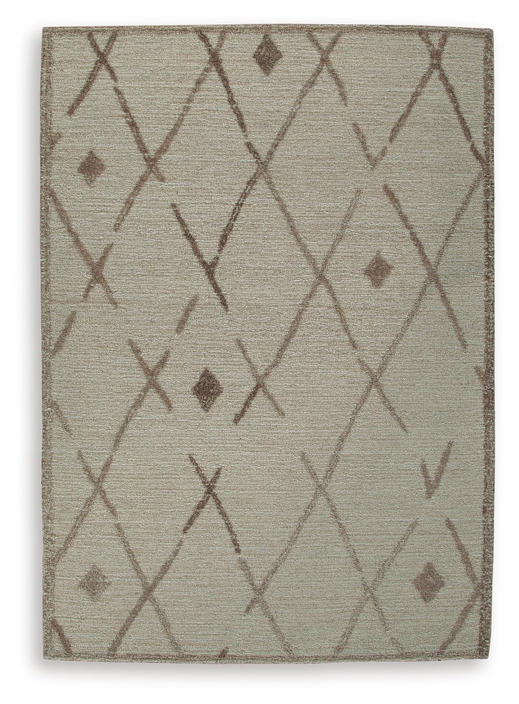 Close-up of Guyford rug's hand-tufted wool texture