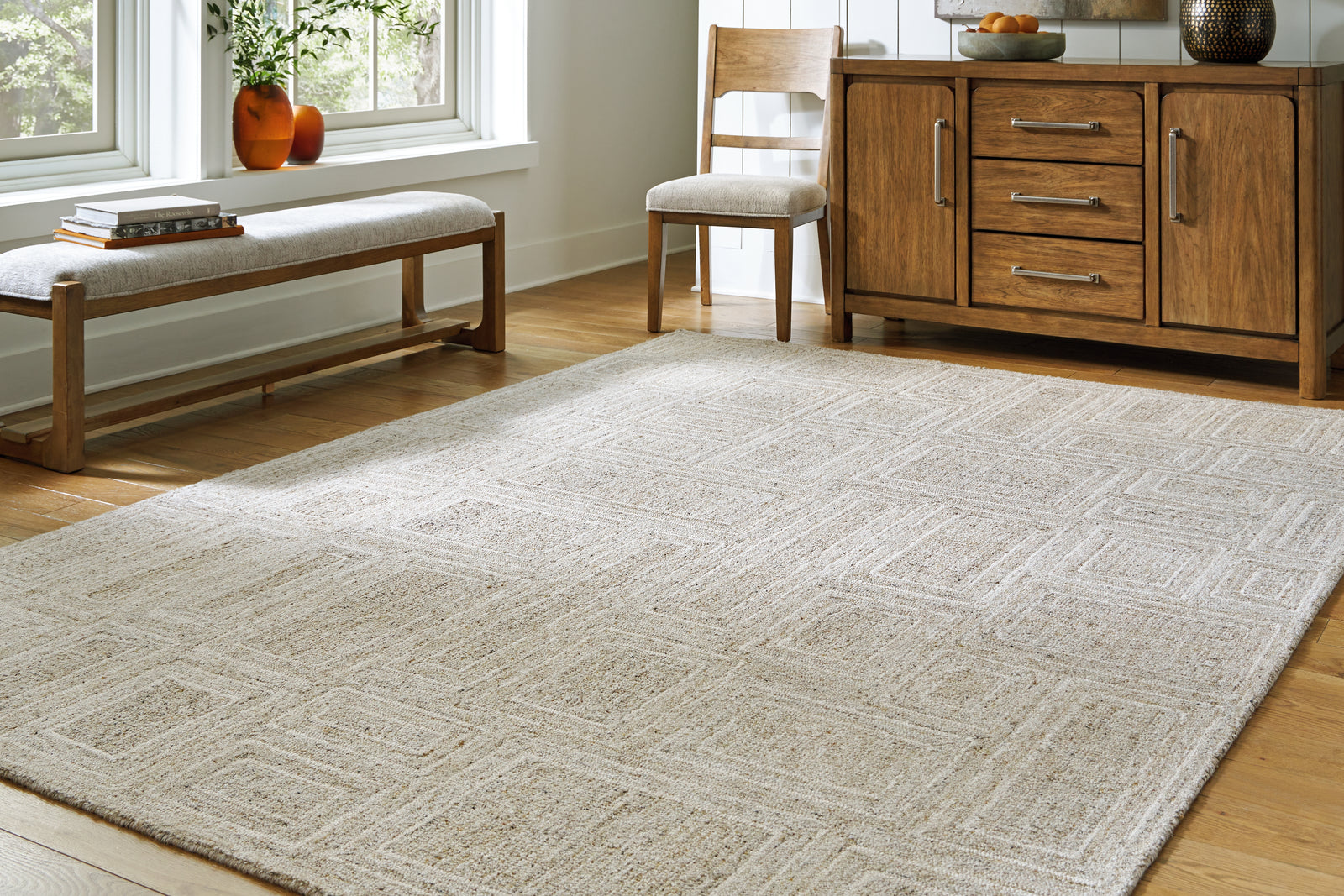 Brickburgh Gray Ivory Honey Large Rug