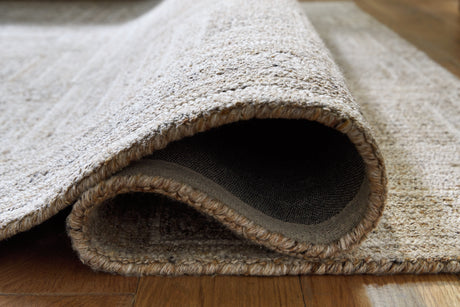 Swatch of colors in Brickburgh gray ivory honey rug collection