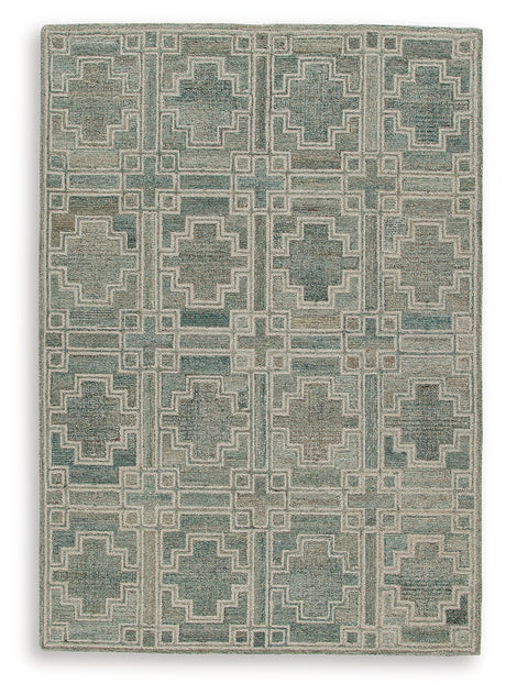 Close-up of Jossland rug hand-tufted wool pattern
