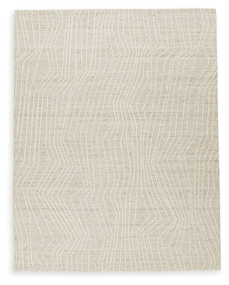 Varahill rug folded corner showing pile texture