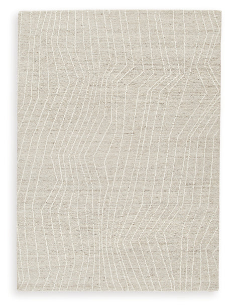 Varahill Medium Rug - rolled and flat angles