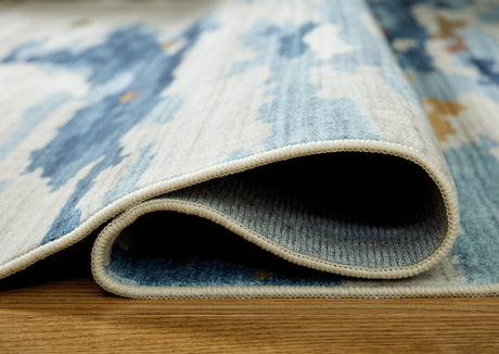 Vinlett rug rolled side view