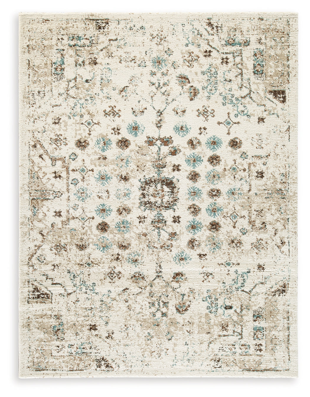 Jossler Rug close-up showing floral medallion pattern