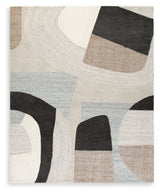 Close-up of hand-tufted high-low pile detail on Edrickhill rug