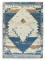 Close-up of medallion pattern on Varnler rug