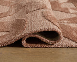Perrenton Clay 5' x 7' rug corner showing pile and backing