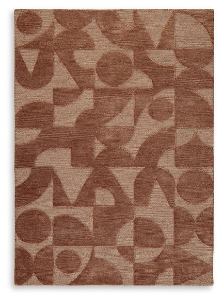 Close-up detail of Perrenton Clay rug texture