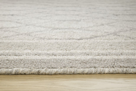 Detailed view of rug pile and cotton backing