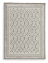 Close-up of Wimney Gray Wool Rug texture and pile detail
