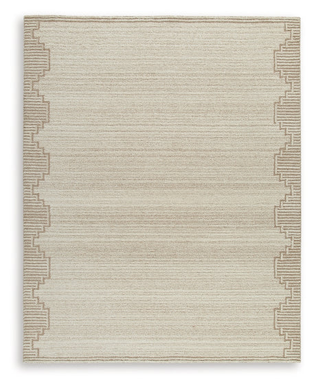 Emorymore rug close-up detail of stepped border