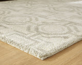 Rolled Maconville rug showing texture