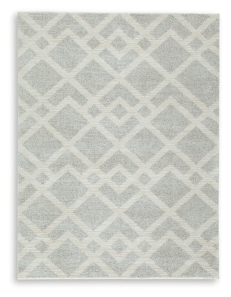 Close-up of Unawick rug geometric pattern