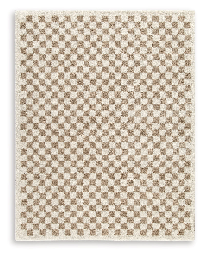 Close-up of Karamen rug machine-woven shag pile