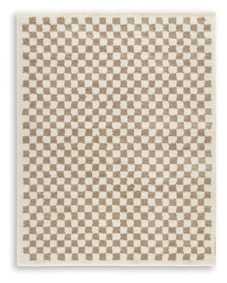 Close-up of Karamen rug machine-woven shag pile