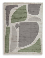 Close-up of Anburgh rug's dense polyester shag pile