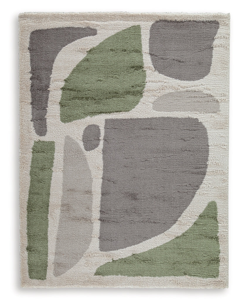 Close-up of Anburgh rug's dense polyester shag pile