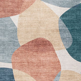 Chanleigh Multi Washable 7'6" x 9'6" Abstract Area Rug top view