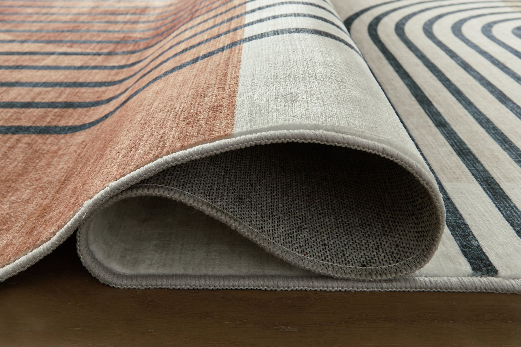 Close-up of Farrendale rug pile and weave