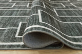 Rolled Elderland rug showing backing texture