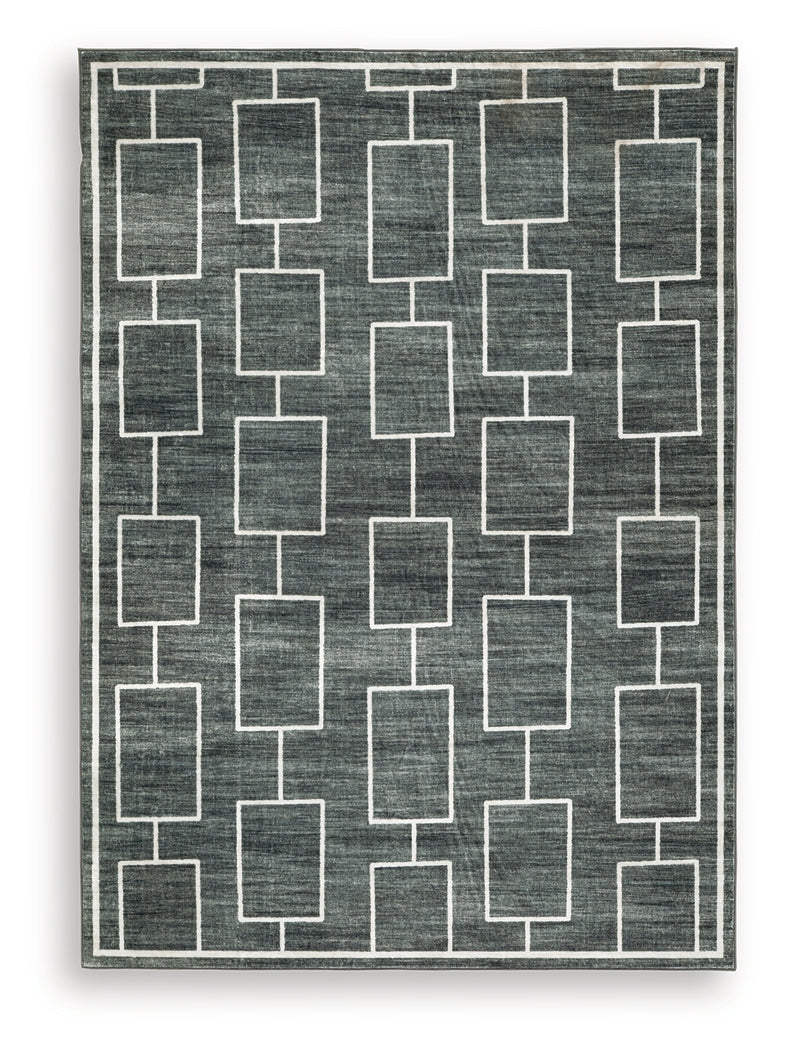 Elderland area rug geometric pattern detail