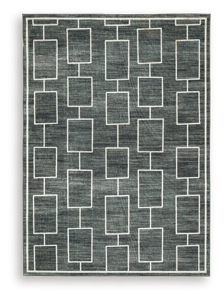 Elderland area rug geometric pattern detail