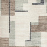 Larkport fabric swatch showing cream brown gray colors