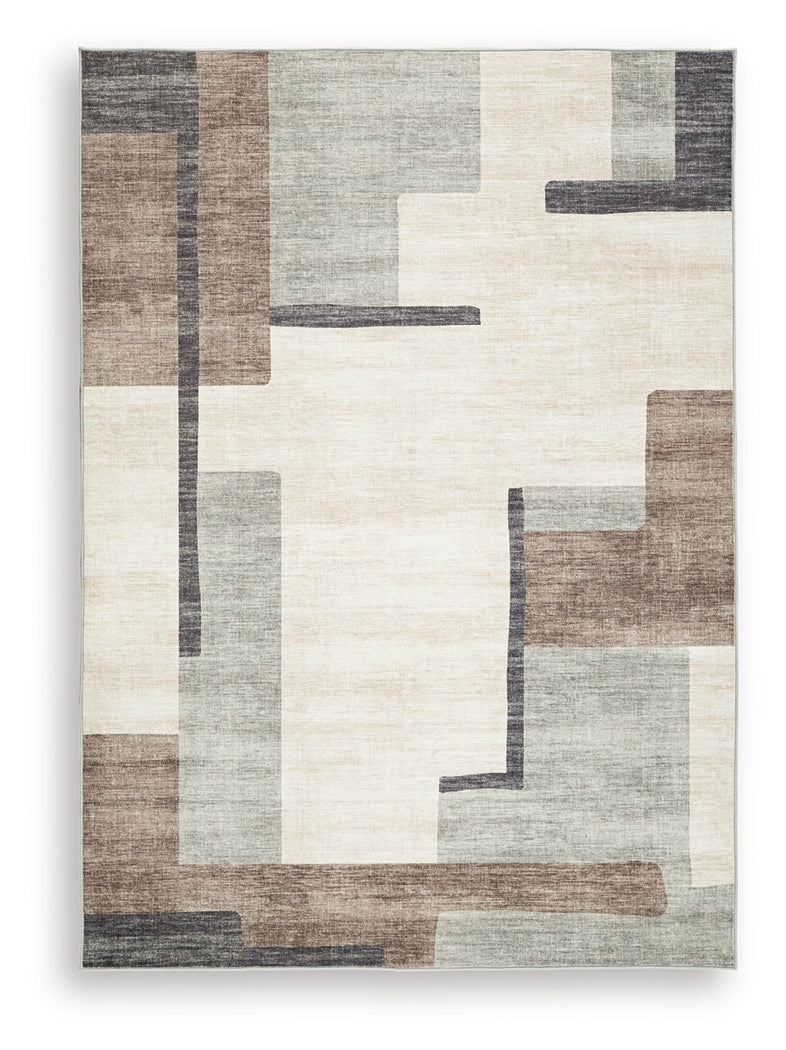 Close-up of Larkport rug abstract pattern and texture
