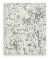 Close-up detail of Tobinbury Gray rug texture