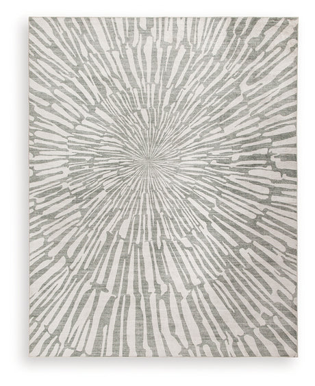 Close-up of Verland rug geometric texture and pattern