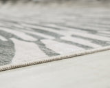 Verland Gray/White Washable 5' x 7' Area Rug