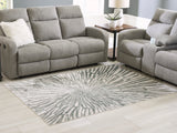 Verland Gray/White Washable 5' x 7' Area Rug