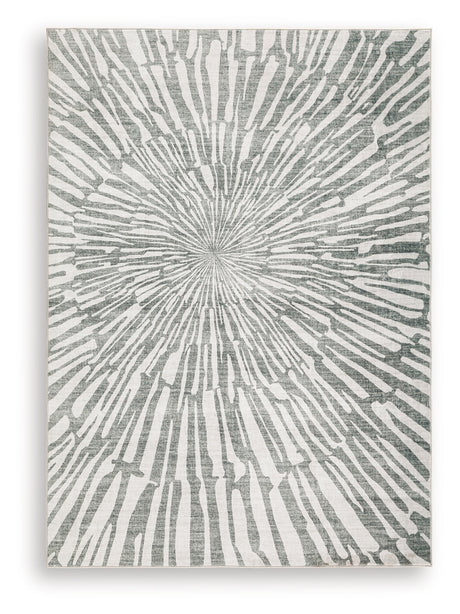 Verland rug folded side view showing texture