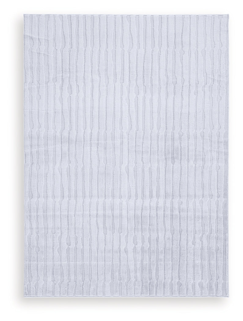 Close-up of Worthley rug striped textured pile