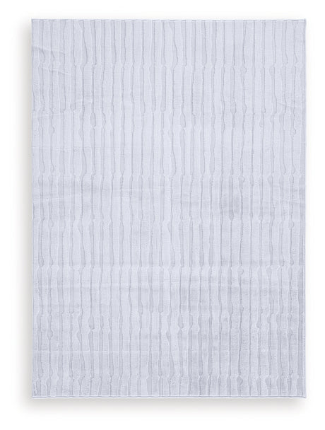 Close-up of Worthley rug striped textured pile
