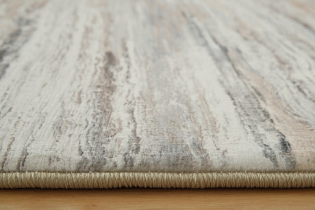 Rolled edge detail of Nace memory foam area rug