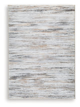 Nace gray brown white area rug close detail of pile