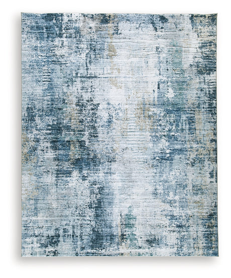 Close-up of Arlenmont rug texture and abstract pattern