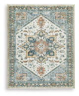 Wallney area rug folded detail showing polyester faux fur texture