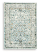 Close-up of Ladstoney area rug botanical pattern and texture