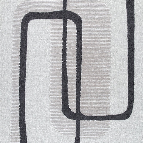 Davismour rug color swatch showing ivory, taupe, and charcoal shades