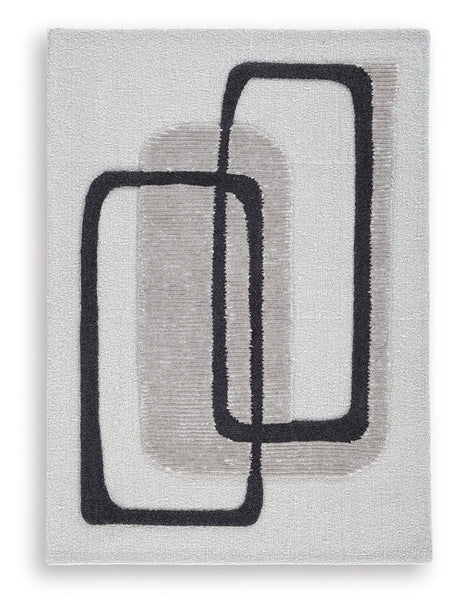 Davismour area rug abstract pattern close-up