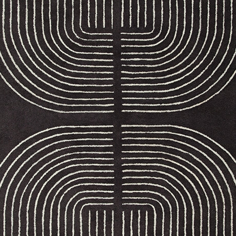 Eldonmore rug black and ivory color swatch