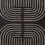 Color swatch of Eldonmore black and ivory rug