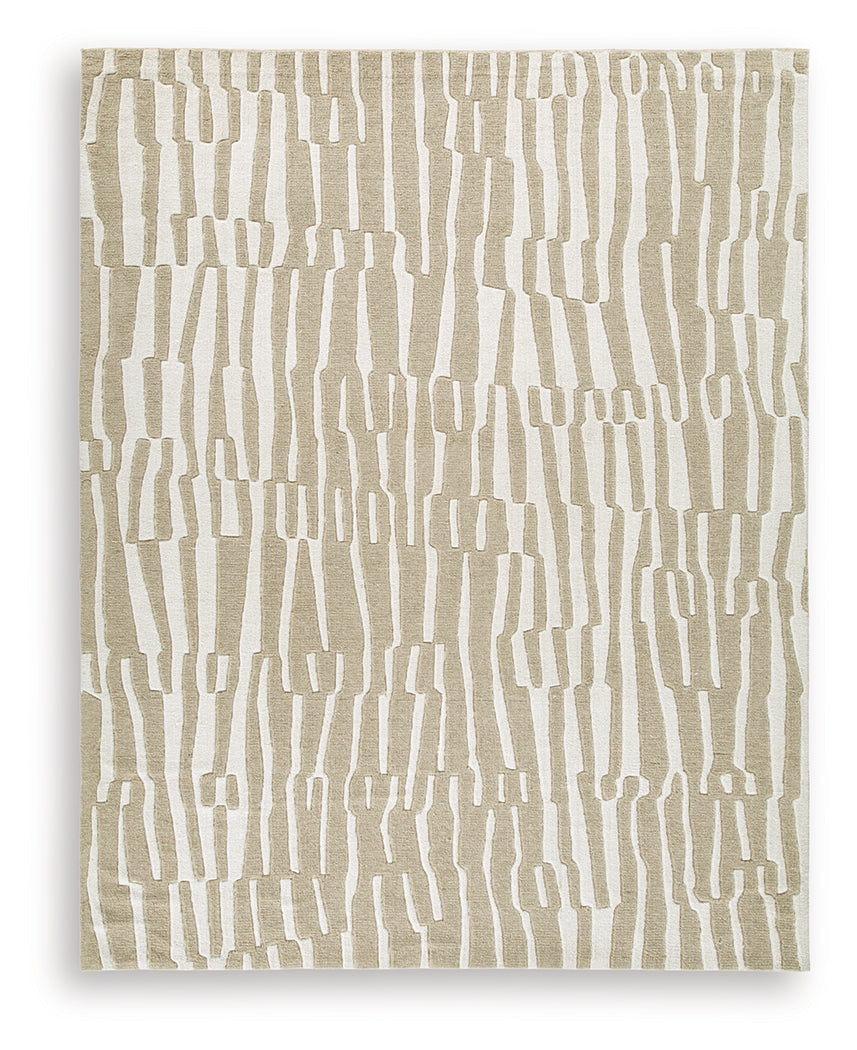 Corrbell area rug showing close-up texture detail