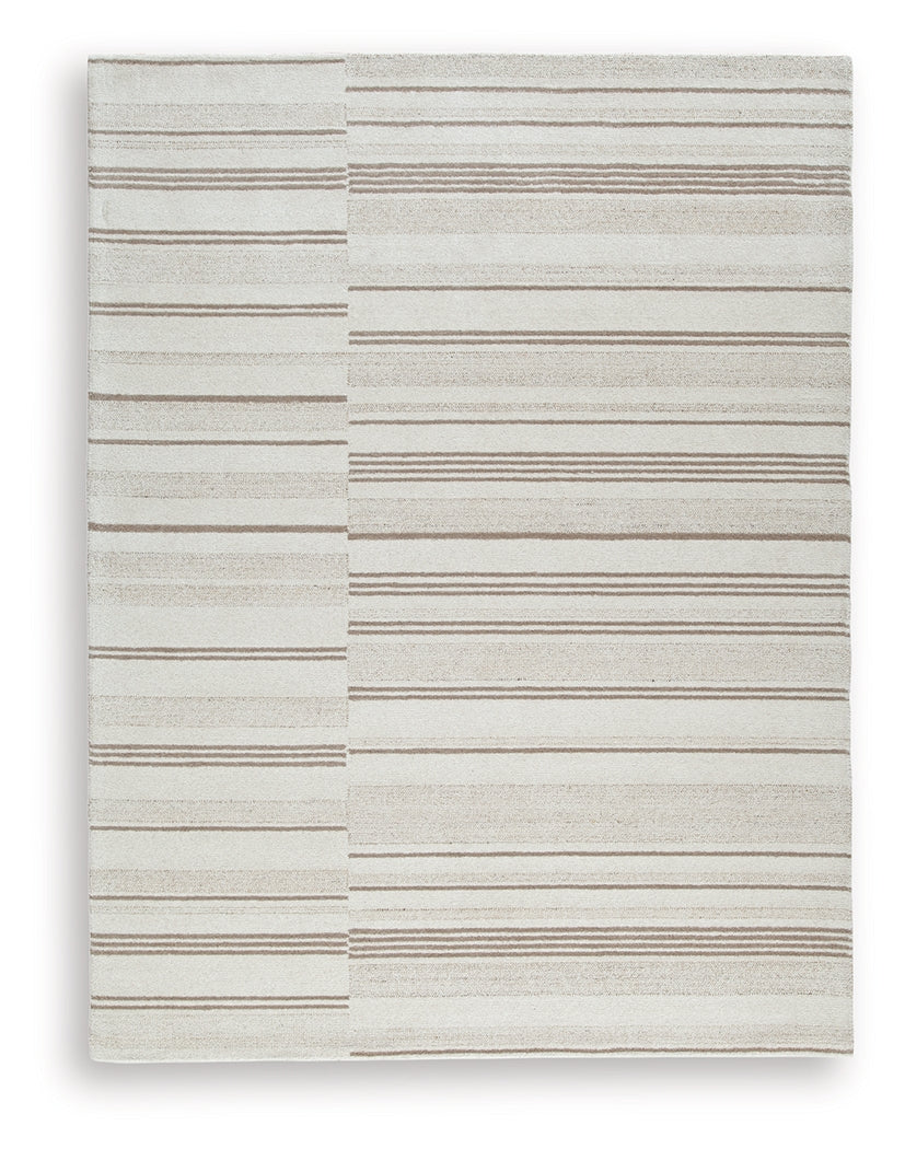 Close-up detail of Gadence rug pattern and texture