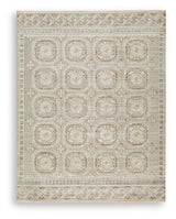 Bachby rug medallion pattern detail close-up